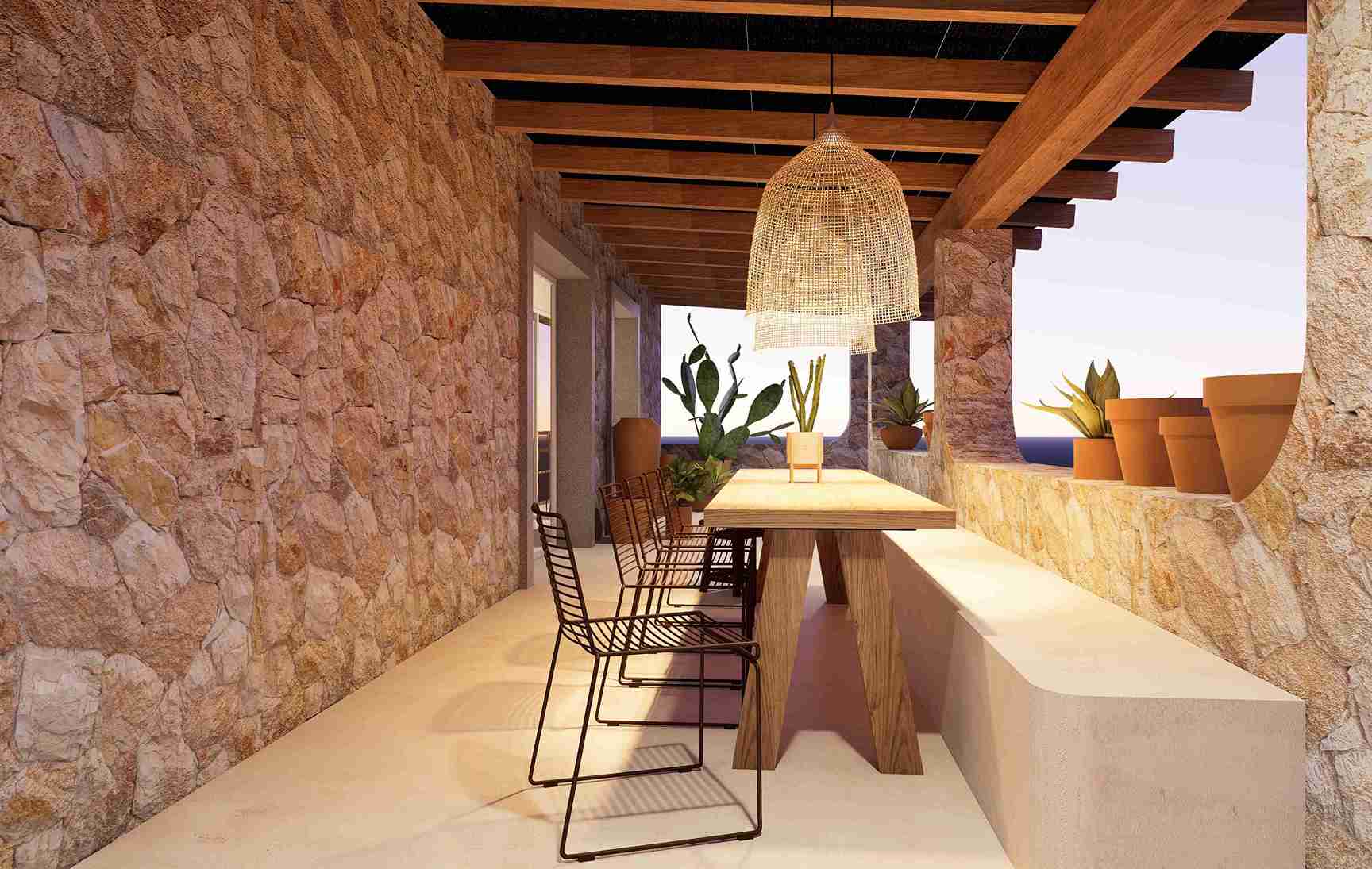 Dammuso Lampedusa exterior view by day, architecture and interior design by VANDA