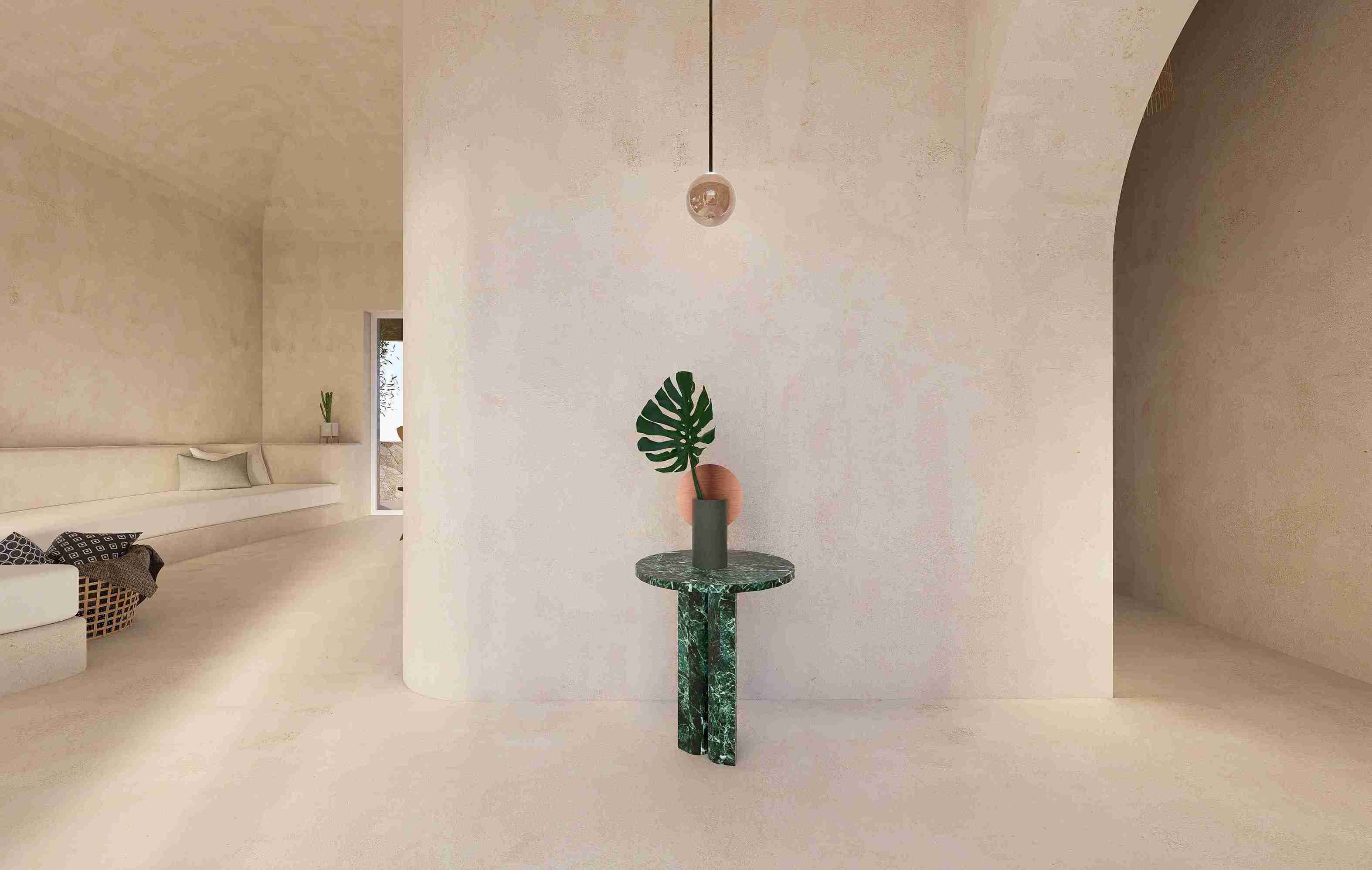Dammuso Lampedusa living room detail, interior design by VANDA